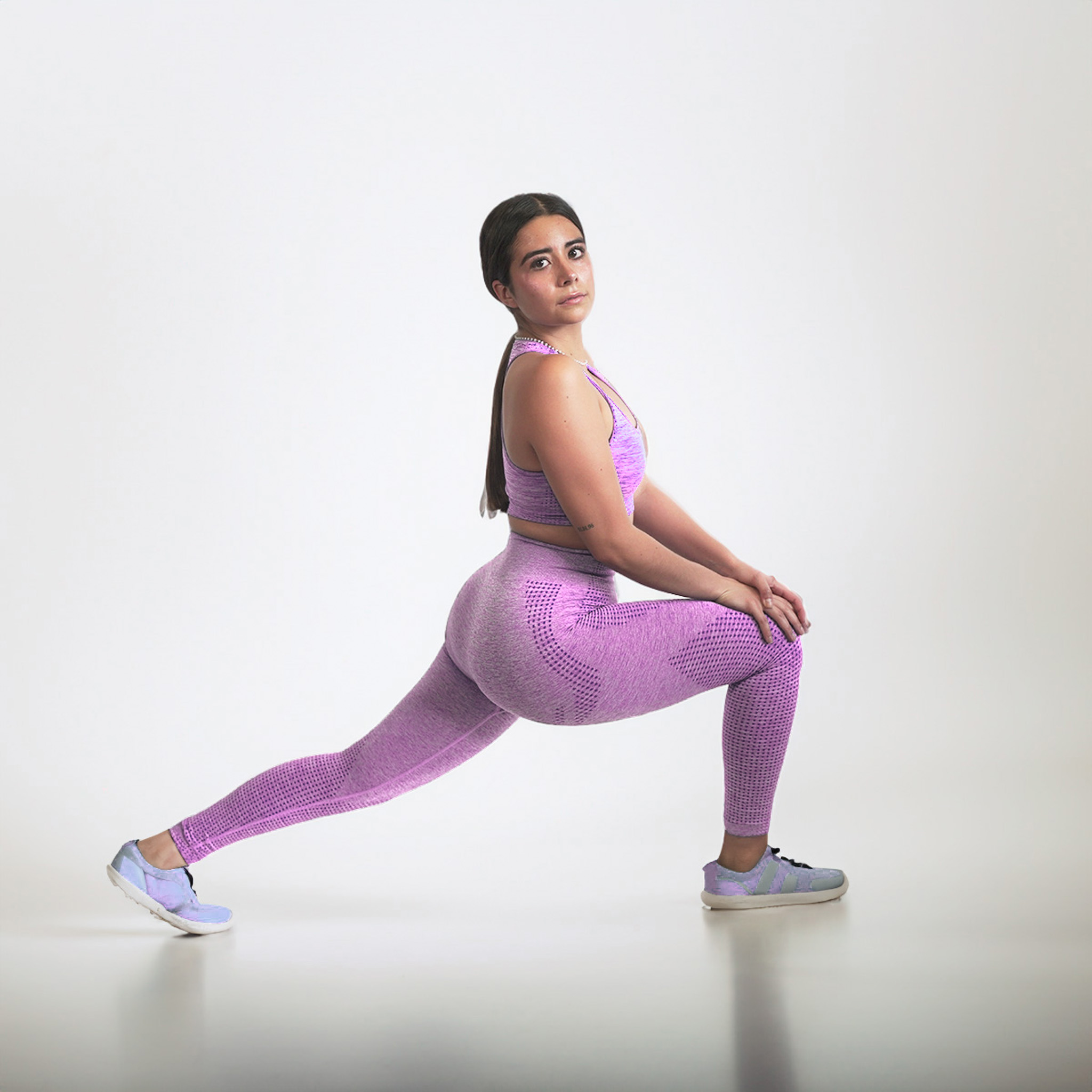 Conjunto deportivo Top más Leggings stretch color Rosa Lo Quiero