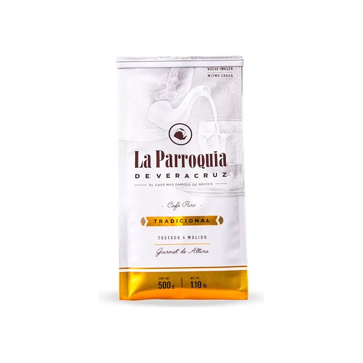 La Parroquia Café 100% Puro, Tostado, Molido, 1/2 Kg