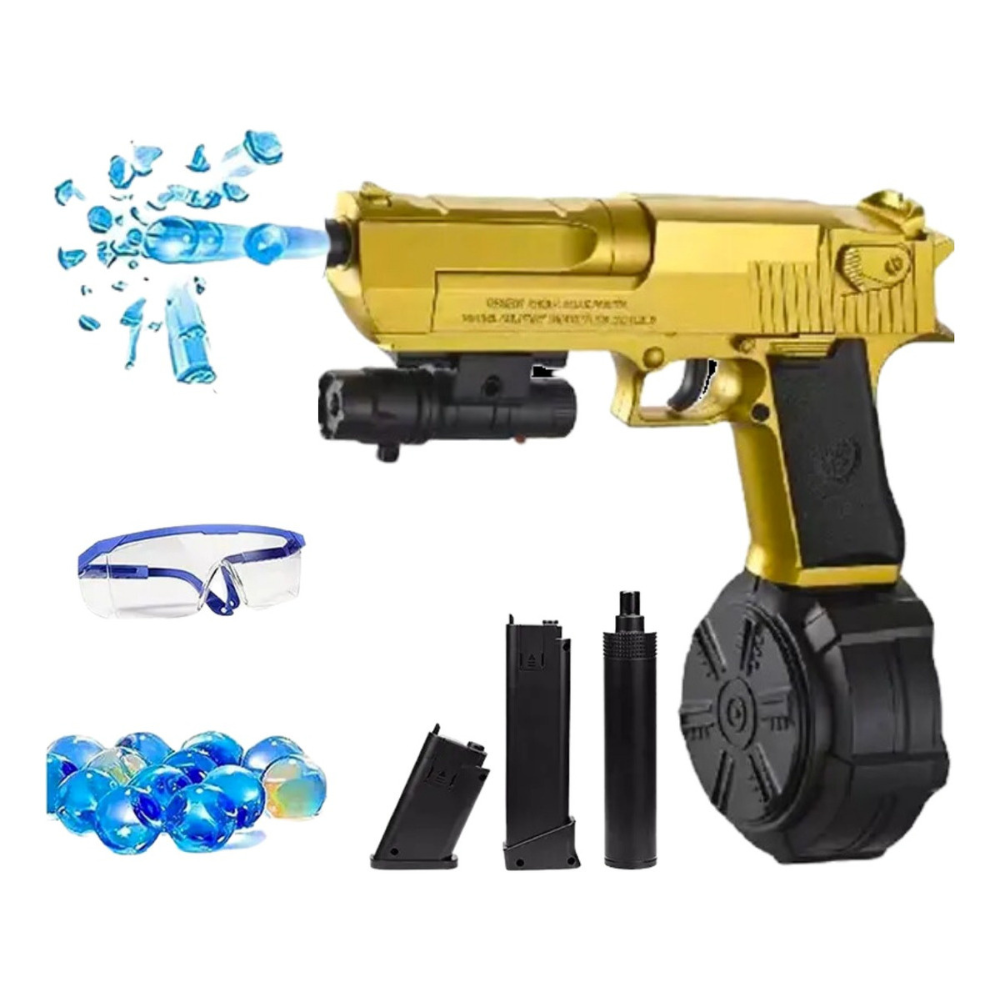 Pistola De Hidrogel Automática Desert Eagle Magnum + Laser Gel Blaster, Juego de Equipo Disparo de Proyectiles de Hidrogel, Batería Recargable.