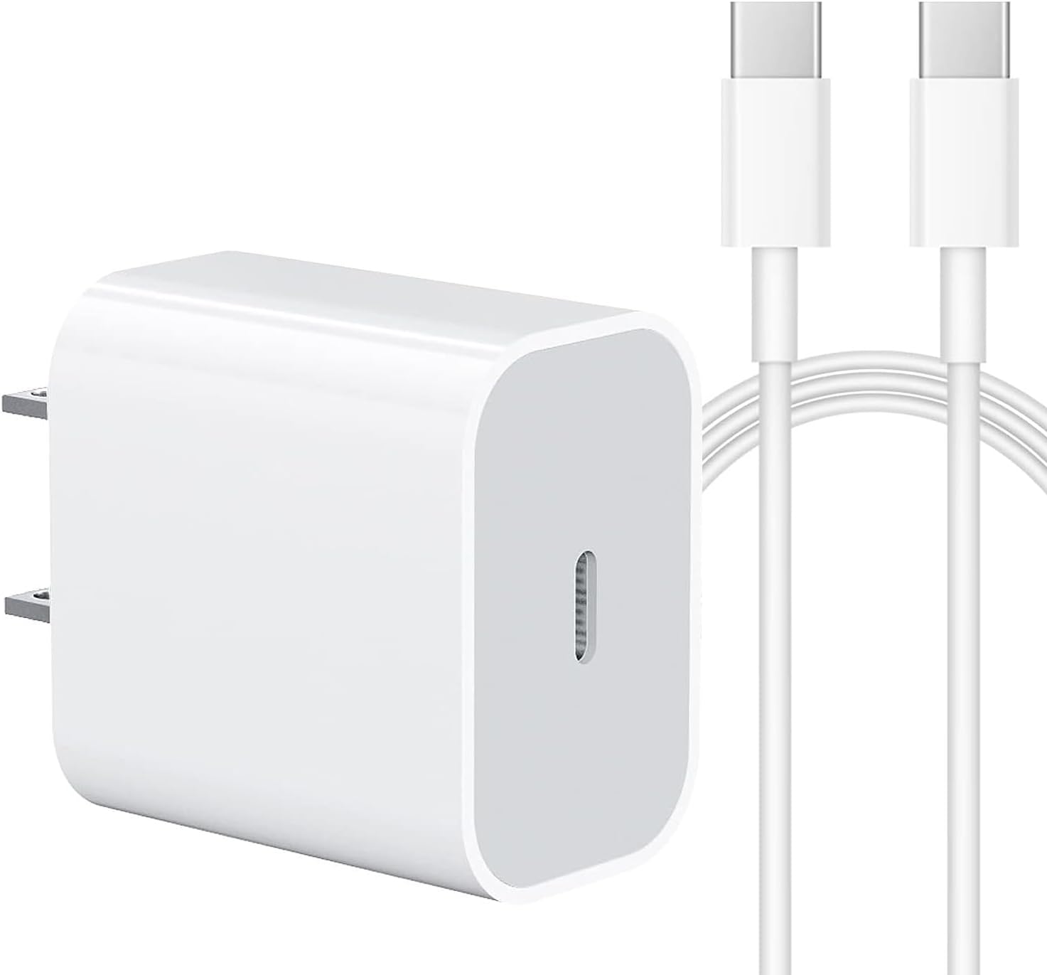 Cubo Cargador IP USB-C 20 watts [Apple MFi Certificado] Carga rapida