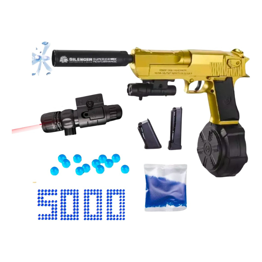 Funthy Gun Blaster M1911 Automático – 30.000 Municiones, Disparo Continuo, Para Jóvenes Y Adultos A Partir De 12 Años
