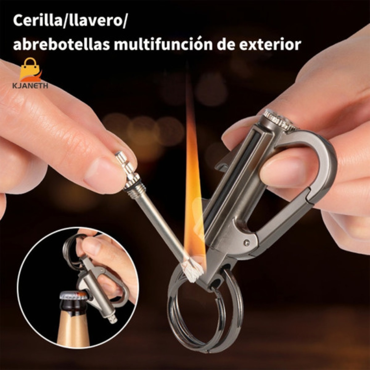 Llavero Destapador Iniciador De Fuego Encendedor Pedernal