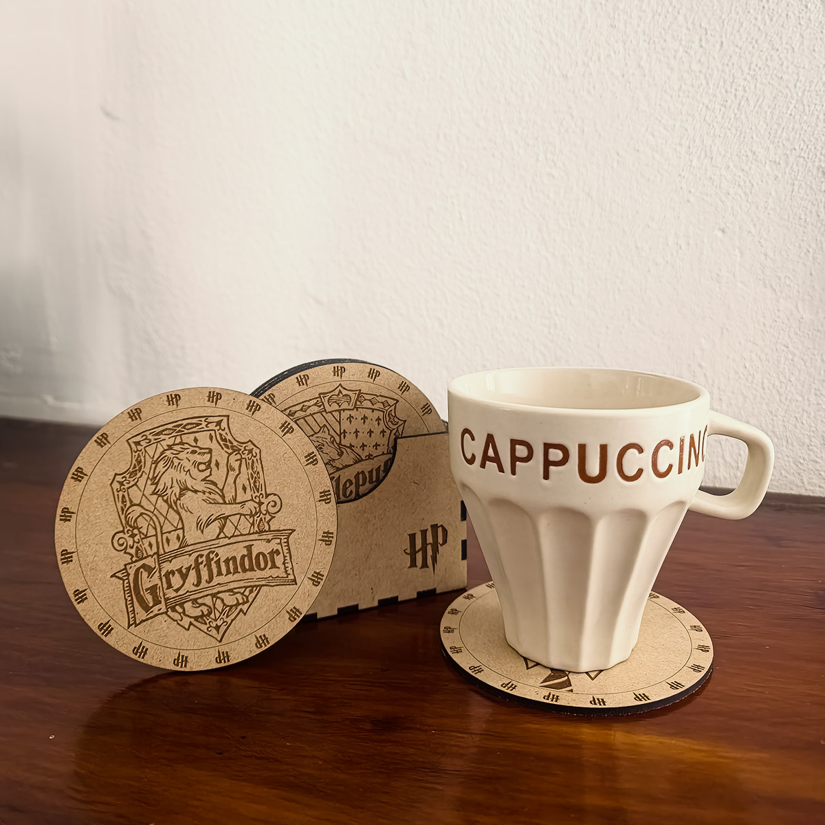 Portavasos Tipo Harry Potter 6 piezas Mdf