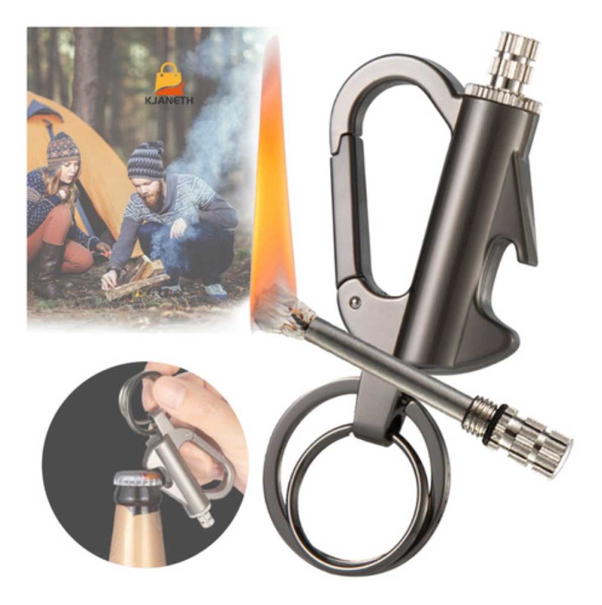 Llavero Destapador Iniciador De Fuego Encendedor Pedernal