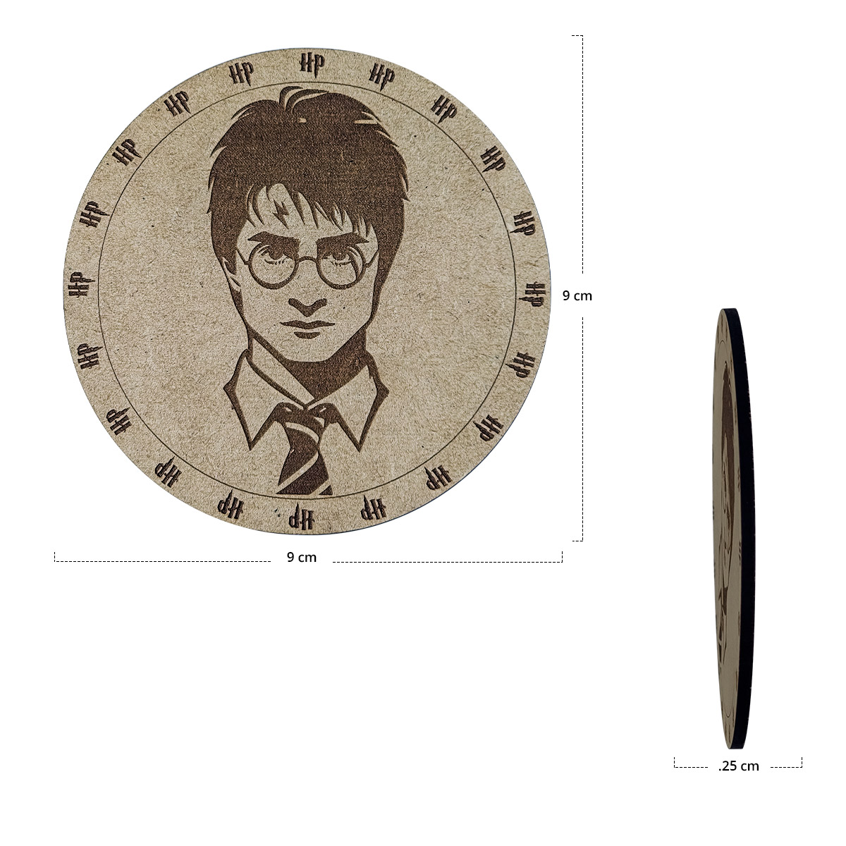 Portavasos Tipo Harry Potter 6 piezas Mdf