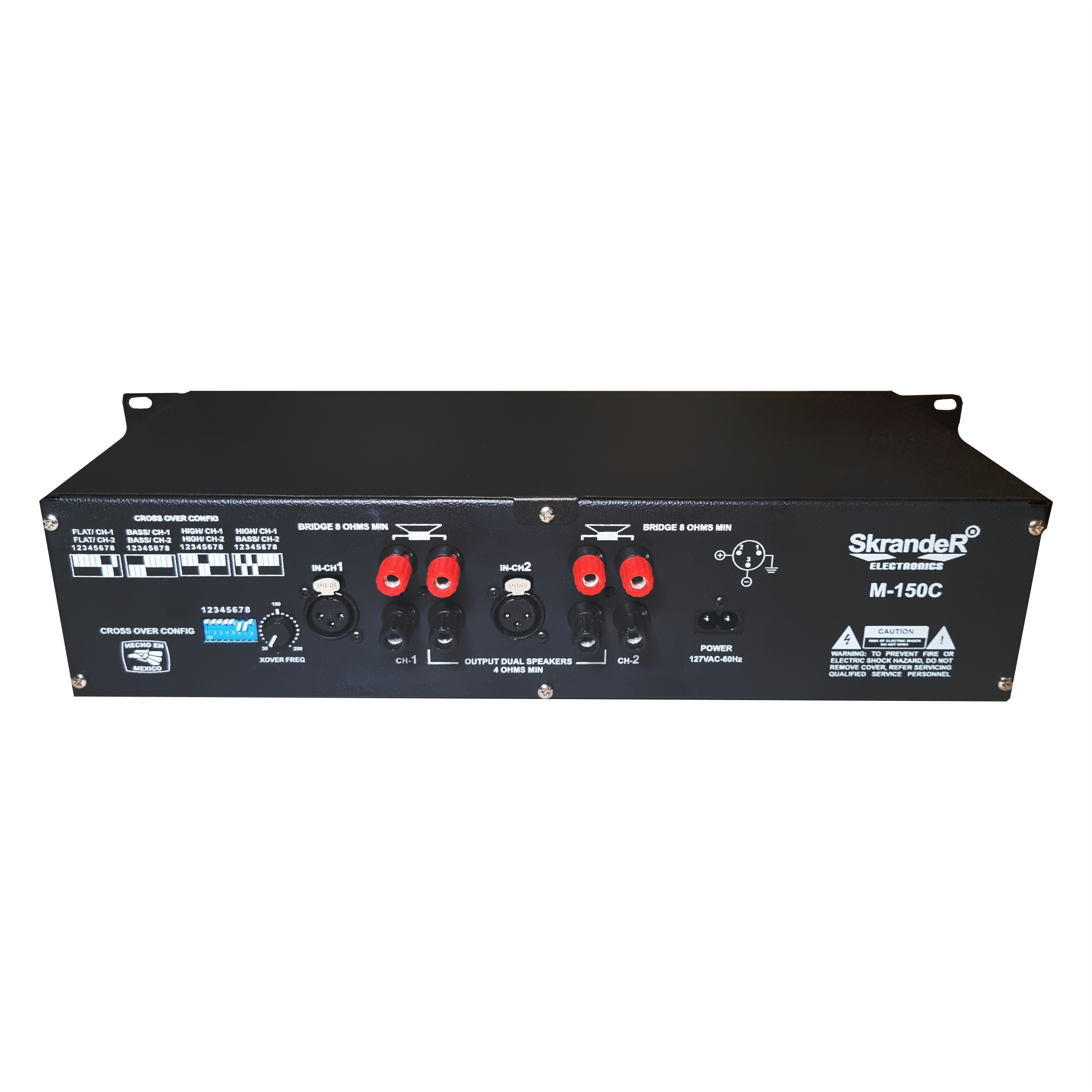 Amplificador Skrander 4 canales 600W con crossover