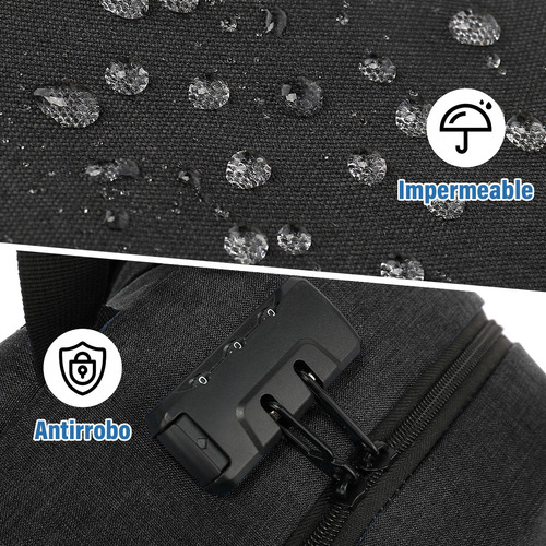 Mochila Antirrobo De 15.6 Pulgadas De Carga Usb Para Portáti