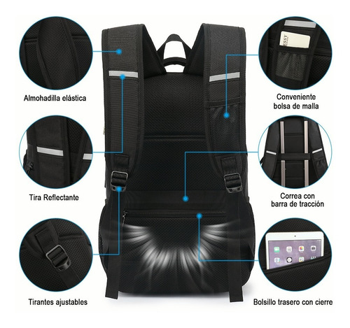 Mochila Antirrobo De 15.6 Pulgadas De Carga Usb Para Portáti
