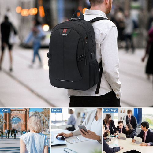 Mochila Antirrobo De 15.6 Pulgadas De Carga Usb Para Portáti