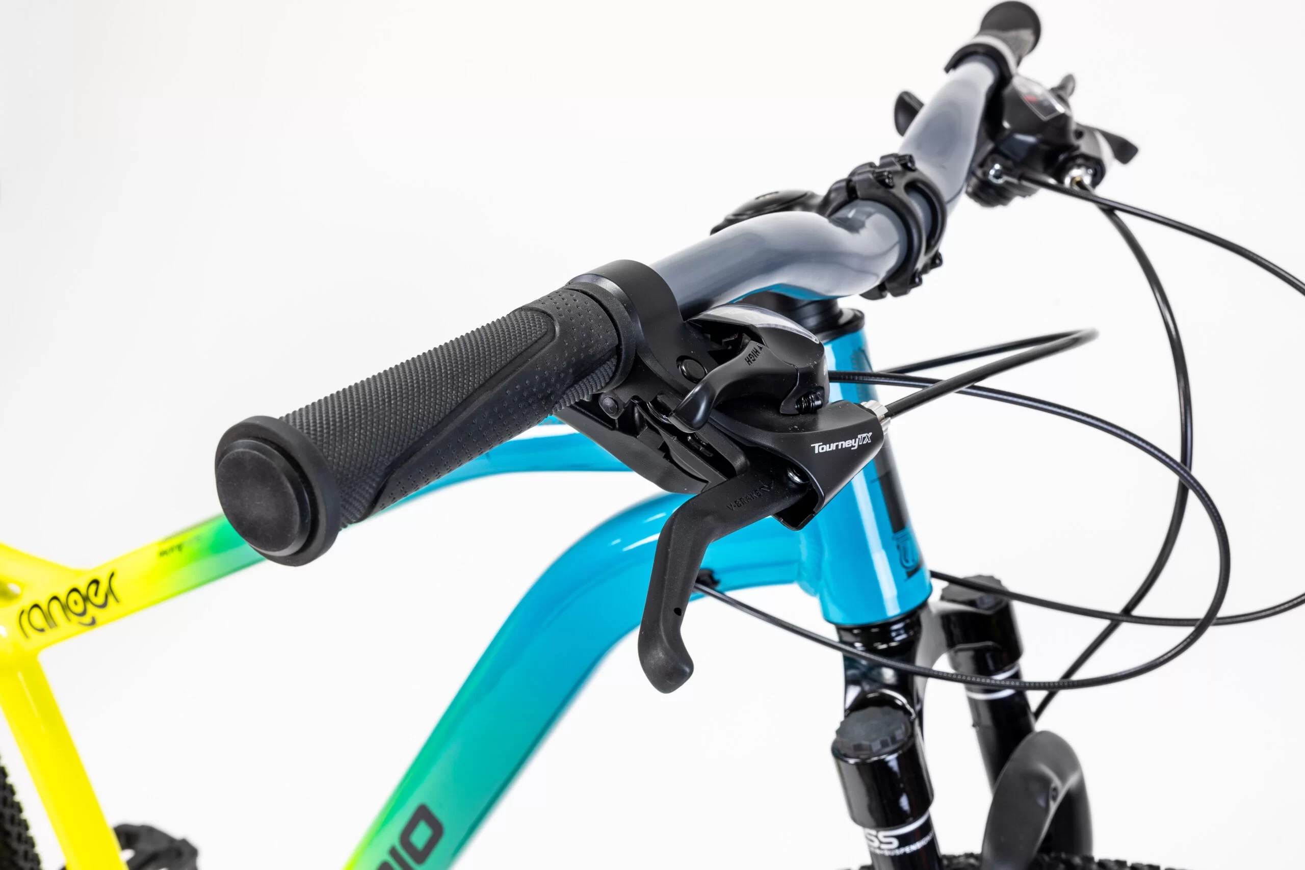 Mountain Bike Mercurio Ranger Team 29´´ Aqua/lima 24v 2023 Color Negro/naranja Cuadro M