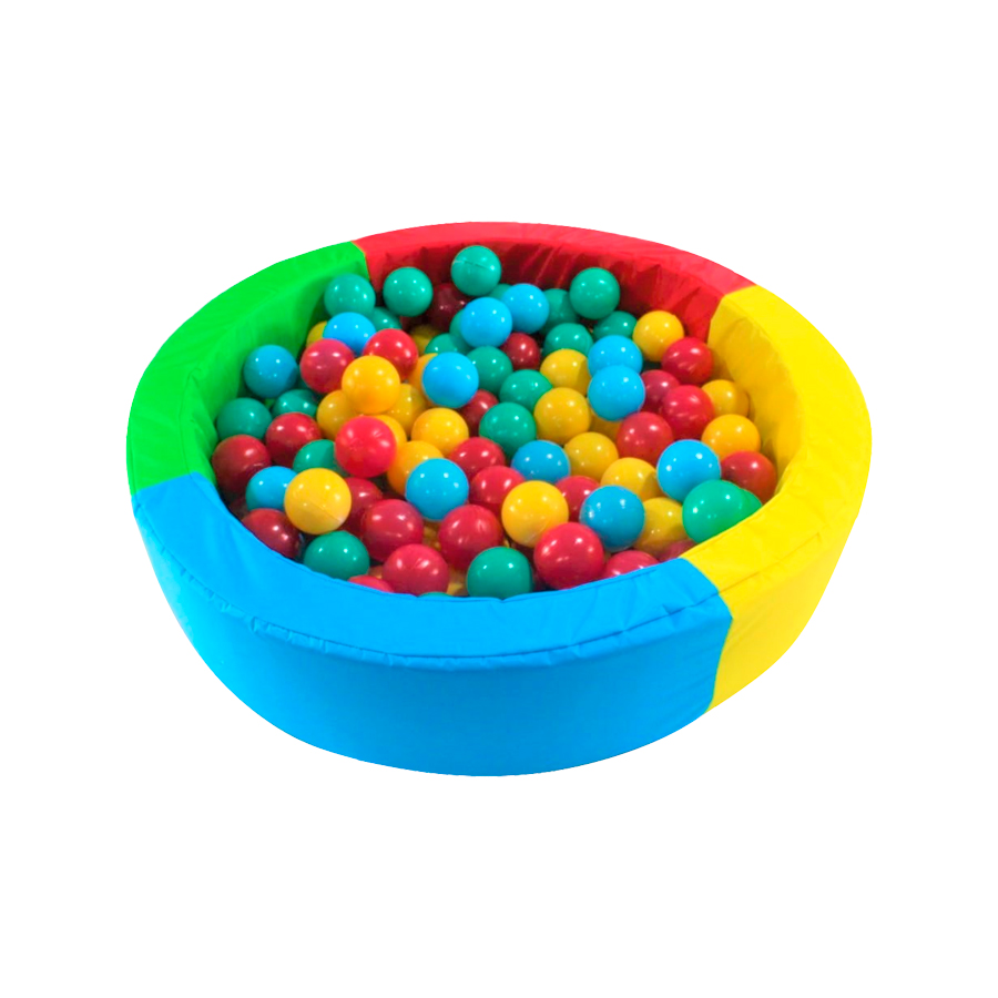 Alberca De Pelotas Lona DIDJIG 120cm*20cm*10cm + 100 Pelotas Premium Multicolor Estimulación Temprana 
