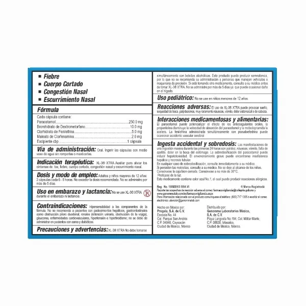 Xl-3 Xtra Antigripal 12 Caps