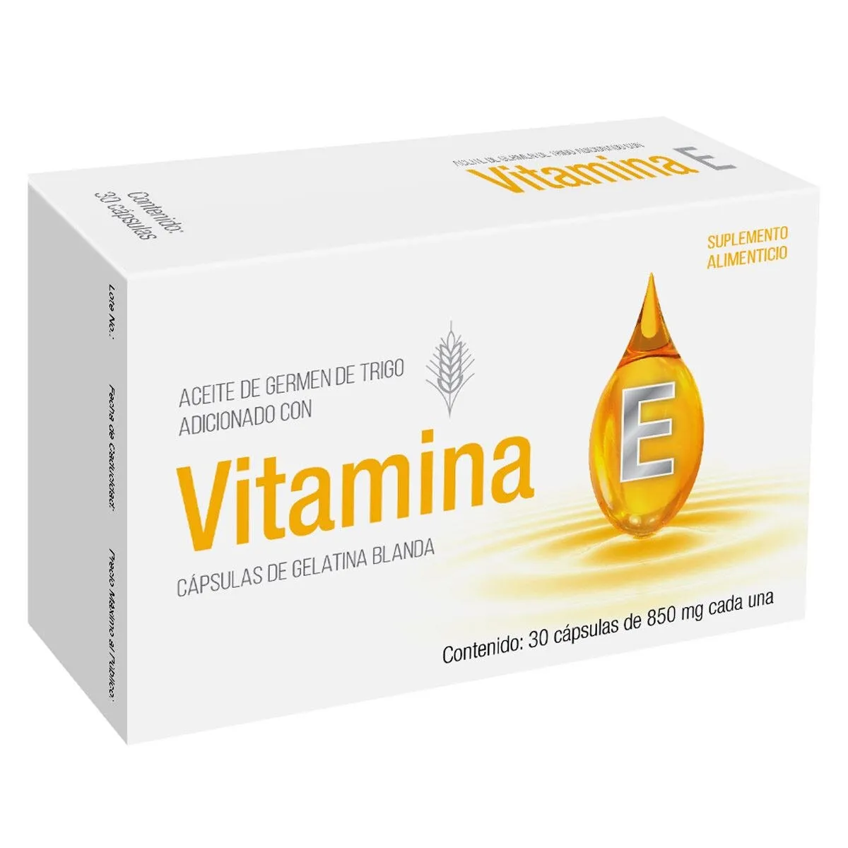 Progela Vitamina E Suplemento Alimenticio en Cápsulas de Gelatina Blanda