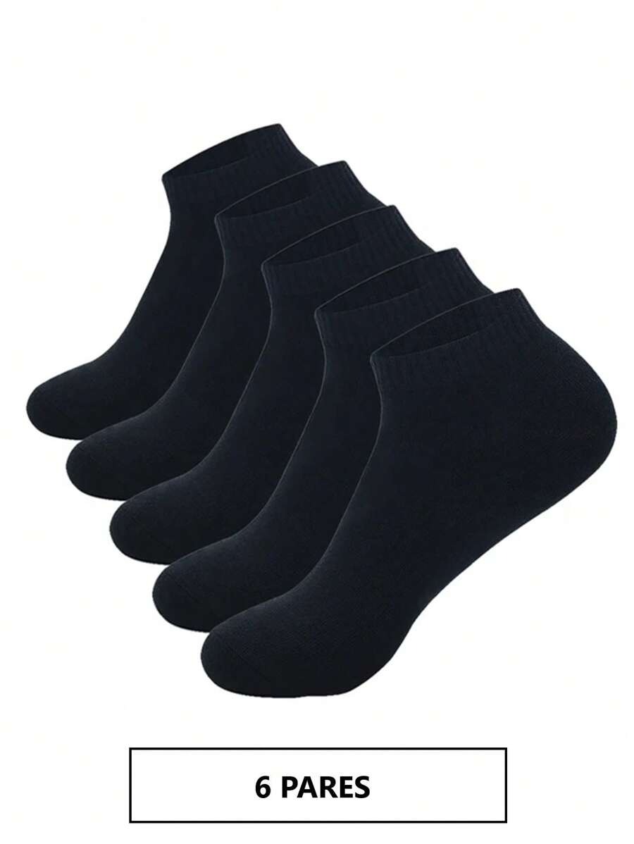 Tines, 6 pares de calcetines tobillera color negro o blanco