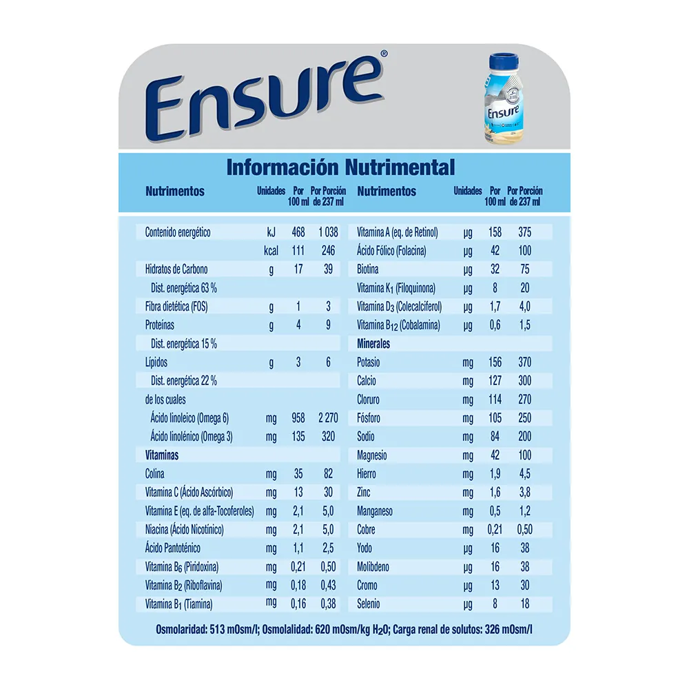 Ensure Suplemento Alimenticio Sabor a Vainilla