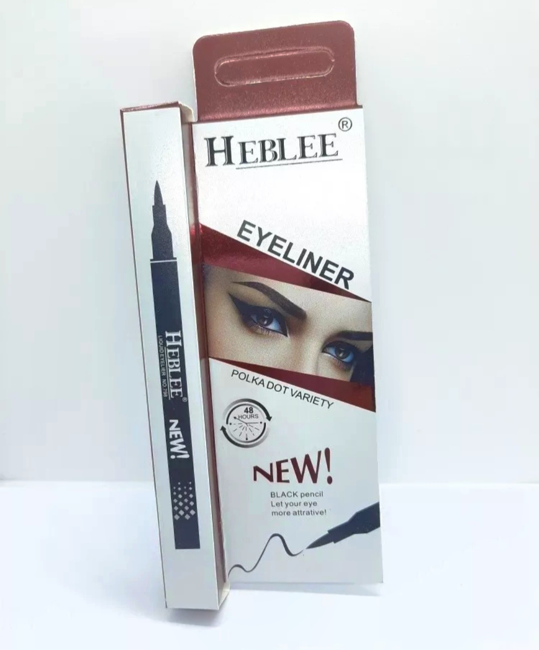 Delineador De Color Negro Para Ojos Plumó De Heblee 1pz.