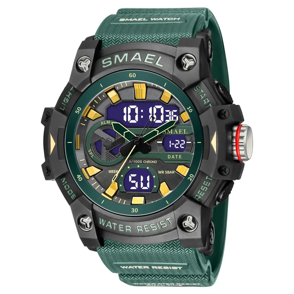 Reloj SMAEL 2 tiempos verde 5 BAR.