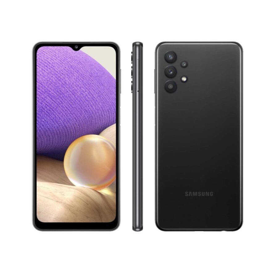 Celular Samsung Galaxy A32 Negro, Memoria de 128GB y 4GB de RAM, Desbloqueado, Equipo Clase A, Reacondicionado. 