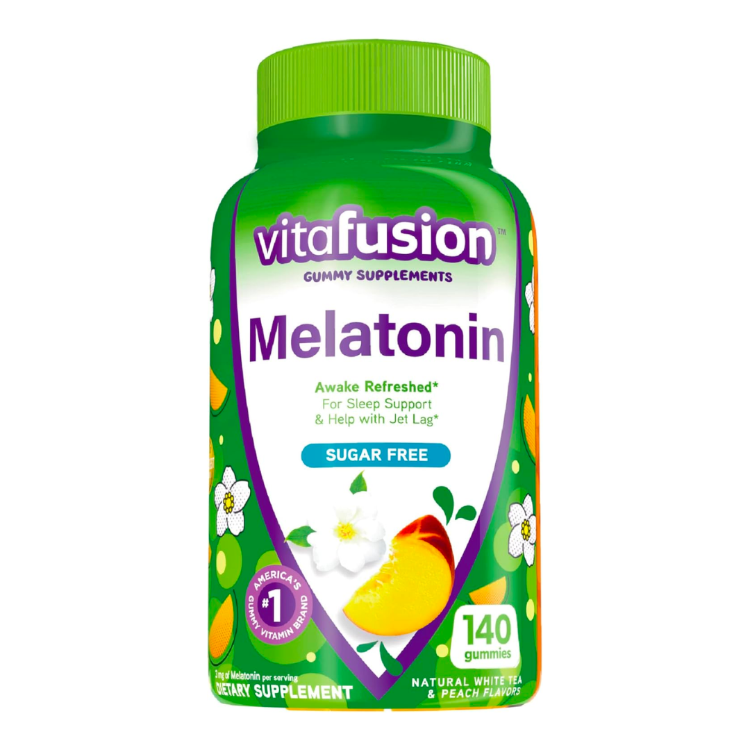 Vita Fusion Sugar Free | Gomitas Sabor Durazno (140 Unidades) - Sin Azúcar, Vitaminas y Minerales.