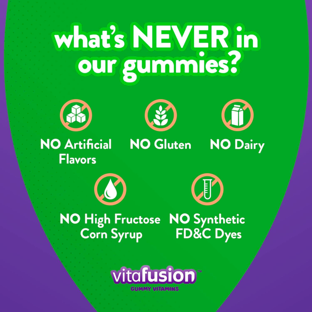 Vita Fusion Sugar Free | Gomitas Sabor Durazno (140 Unidades) - Sin Azúcar, Vitaminas y Minerales.