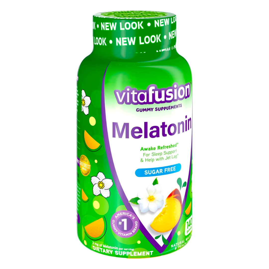 Vita Fusion Sugar Free | Gomitas Sabor Durazno (140 Unidades) - Sin Azúcar, Vitaminas y Minerales.