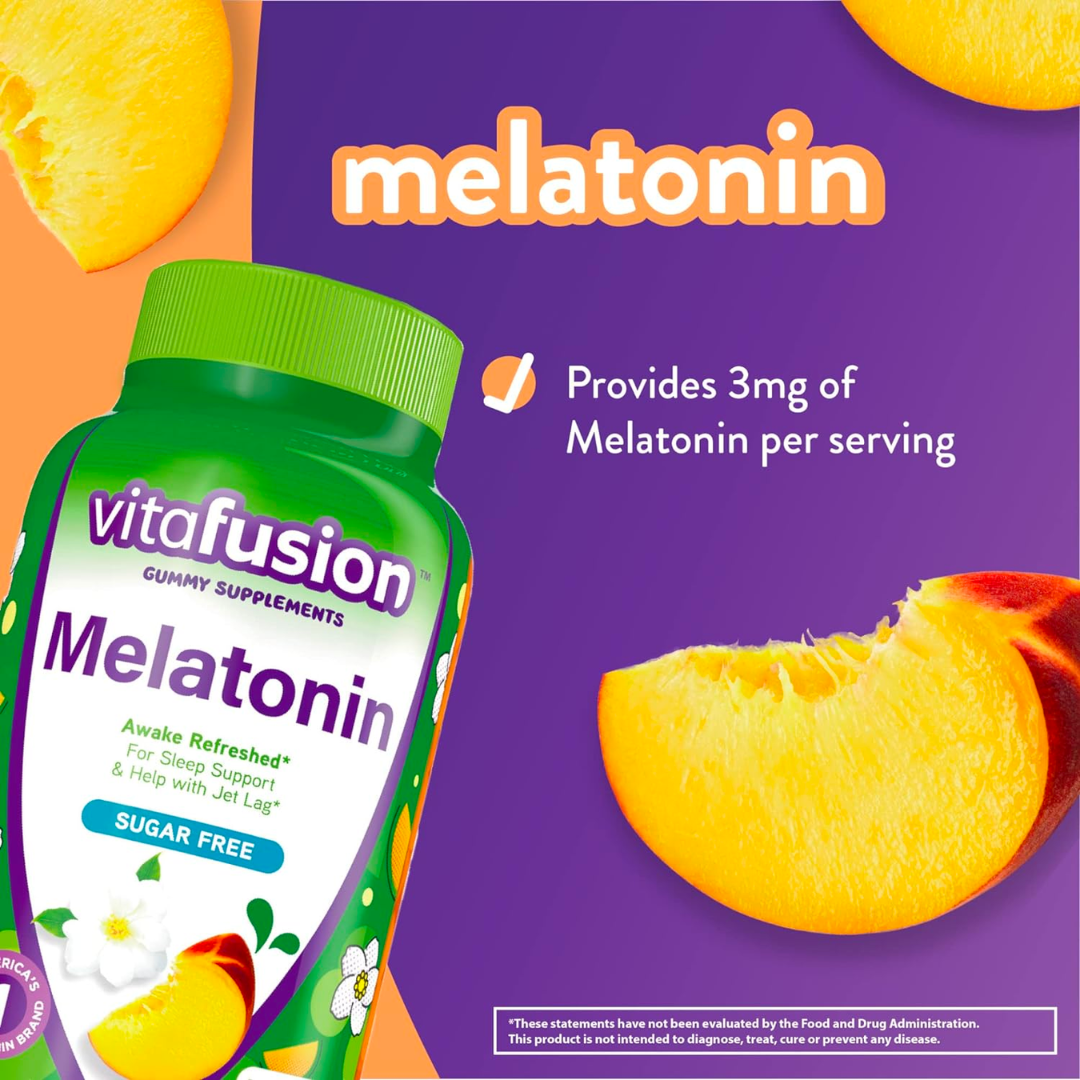 Vita Fusion Sugar Free | Gomitas Sabor Durazno (140 Unidades) - Sin Azúcar, Vitaminas y Minerales.