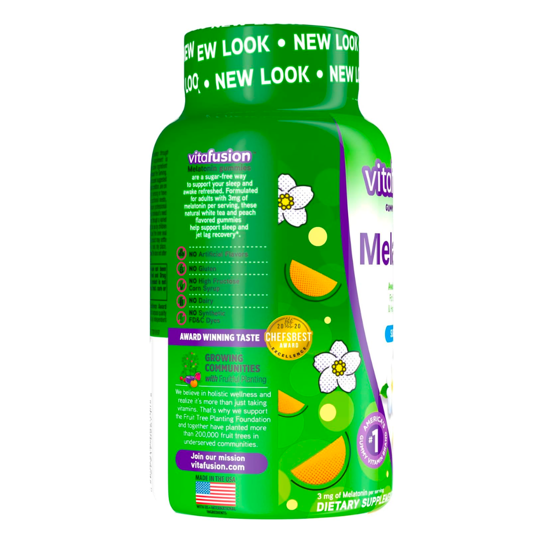 Vita Fusion Sugar Free | Gomitas Sabor Durazno (140 Unidades) - Sin Azúcar, Vitaminas y Minerales.