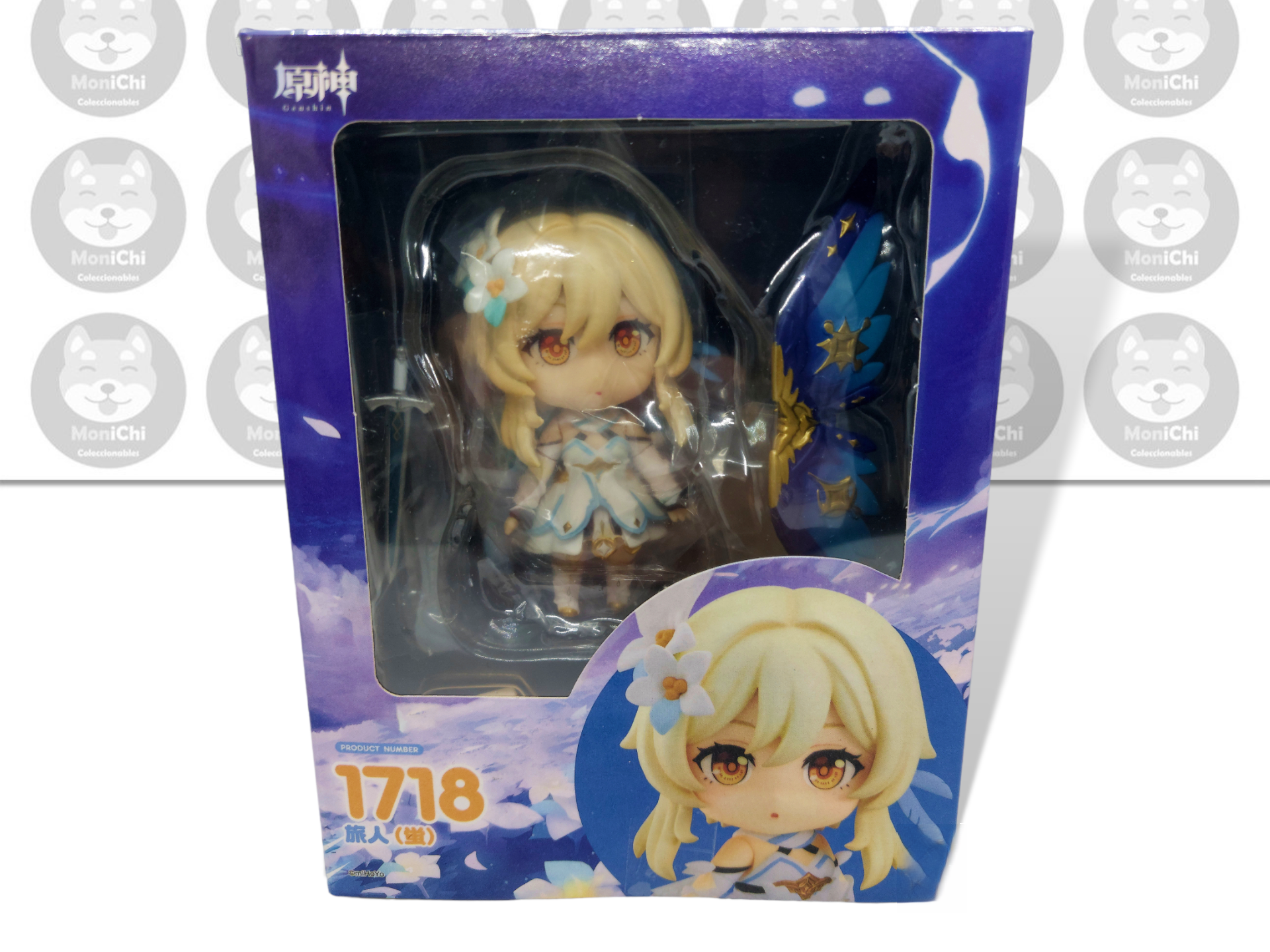 Traveler Lumine 1718 Nendoroid Genshin Impact Figura Anime