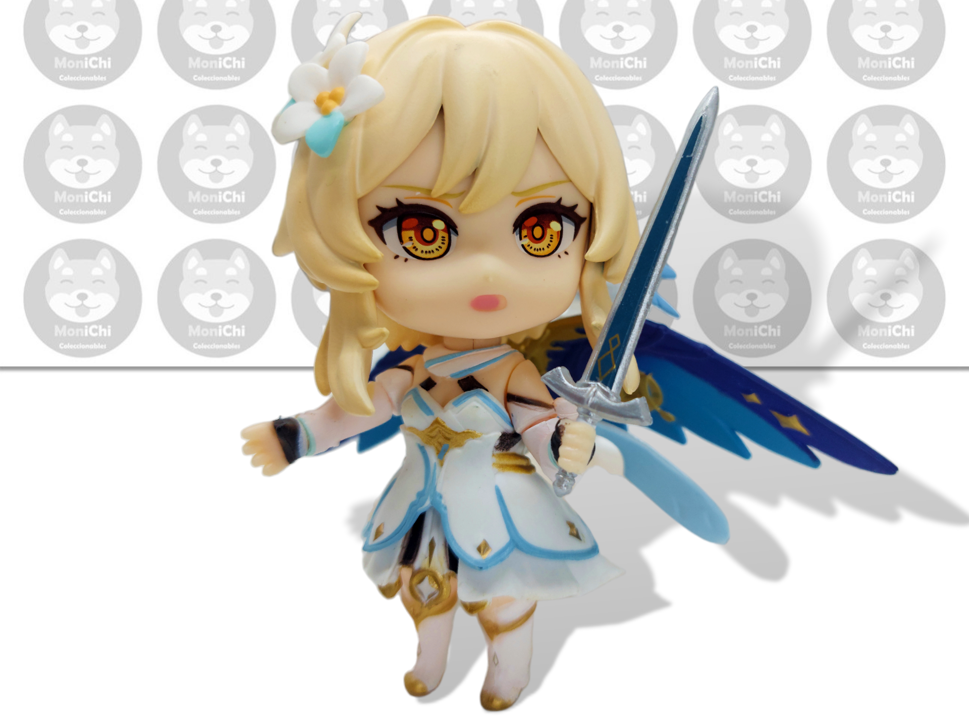 Traveler Lumine 1718 Nendoroid Genshin Impact Figura Anime