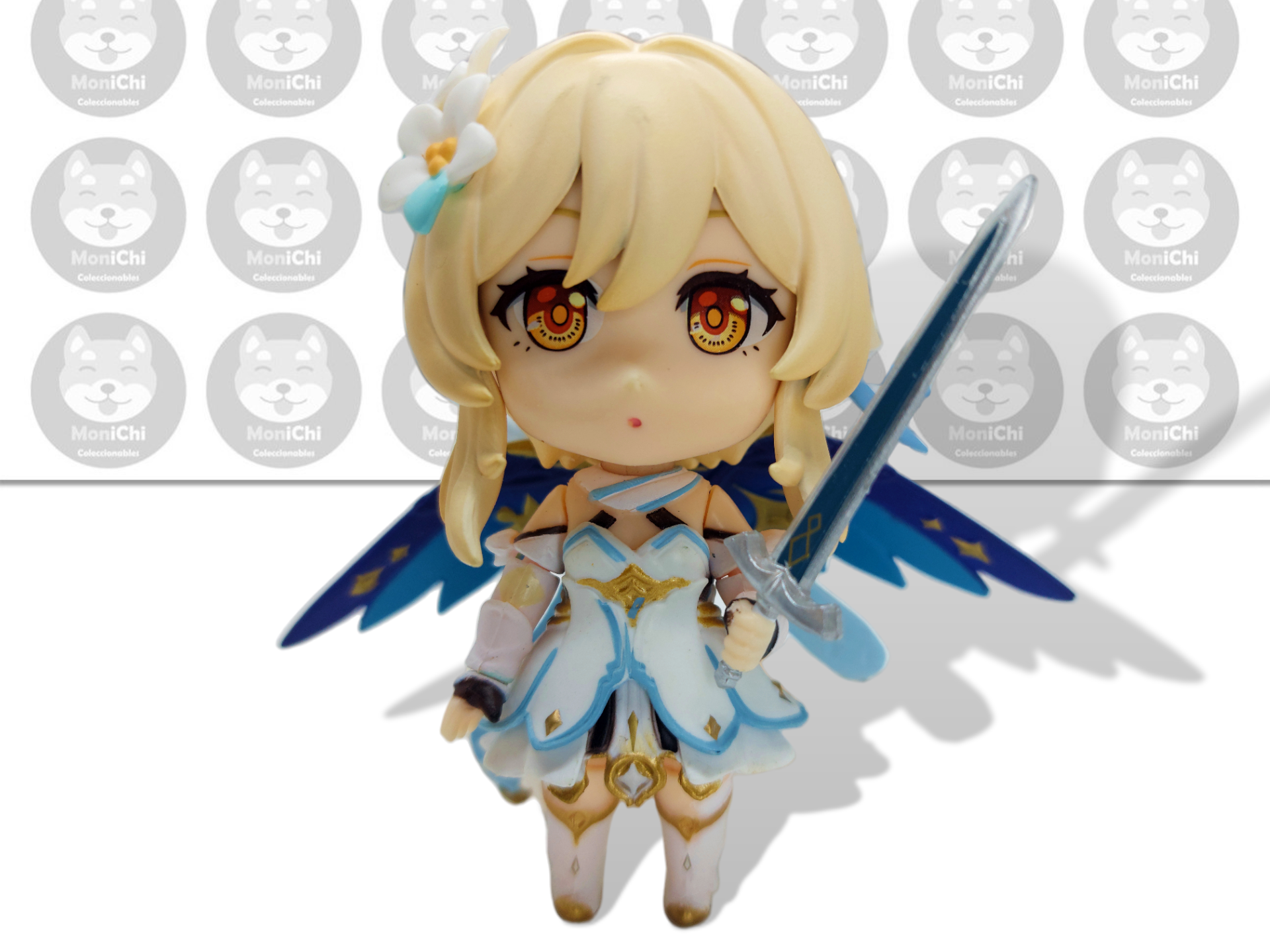 Traveler Lumine 1718 Nendoroid Genshin Impact Figura Anime