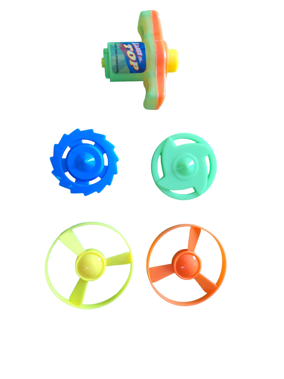 Trompo Lanzador De Hélice Divertido Juguete Giratorio Multicolor