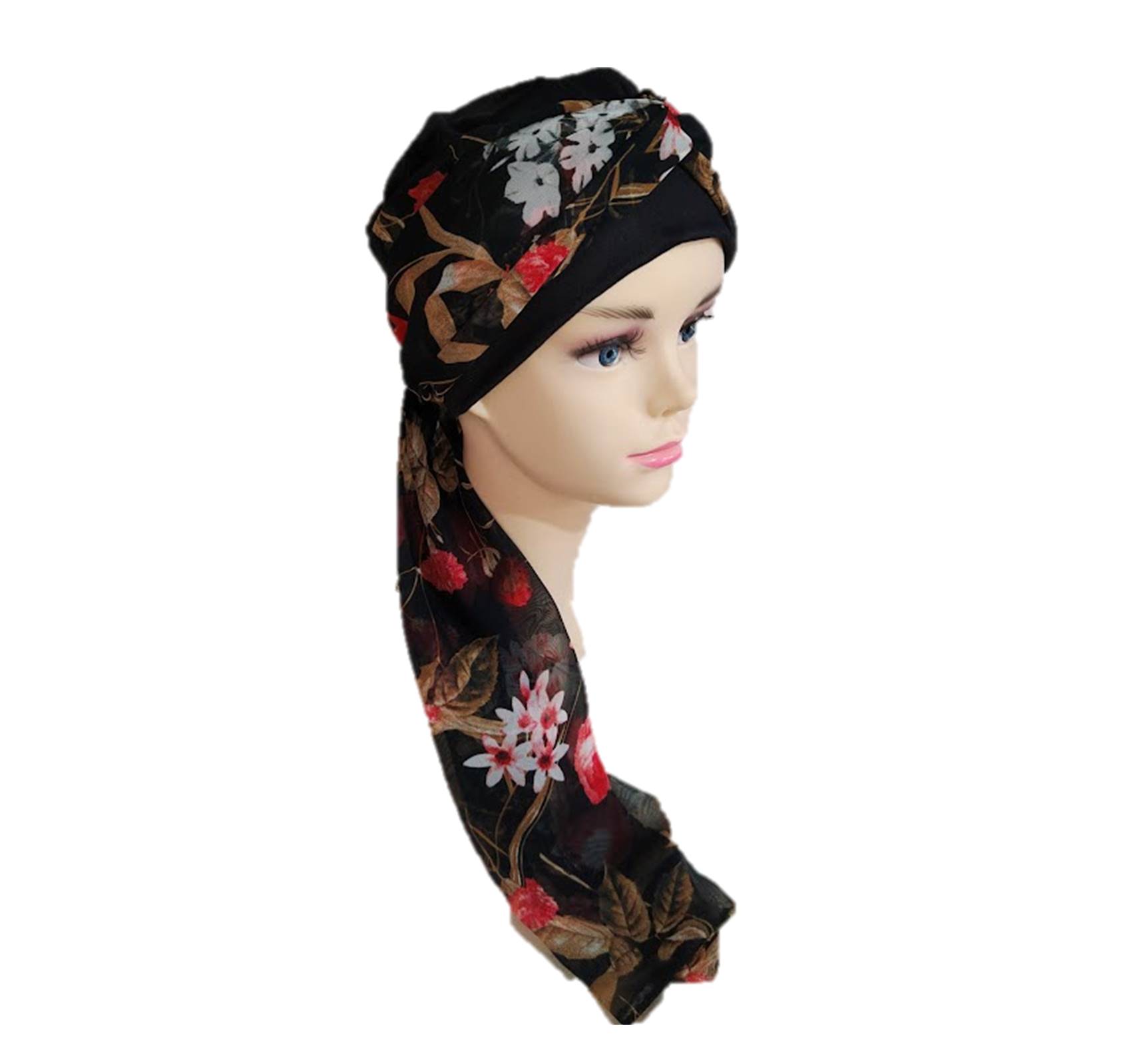 Turbante para Mujer con banda en Mascada y Gorro en Algodón Seda (Pack de 1 Pieza) - Ideal para Oncológicos, Alopecia y Moda Elegante..