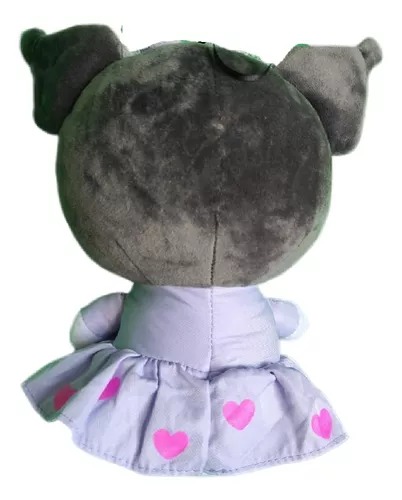 Muñeca De Peluche Kawaii Con Vestido Morado Anime Caricatura.