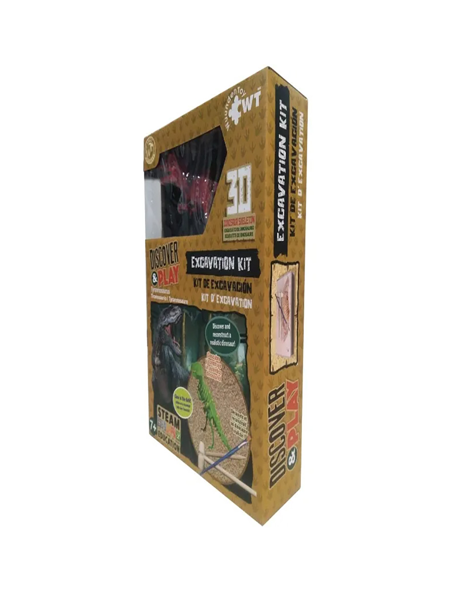 Kit de excavación de Discovery & play WUUNDENTOY, juego de excavación Tiranosaurio. ¡Descubre y construye un dinosaurio!