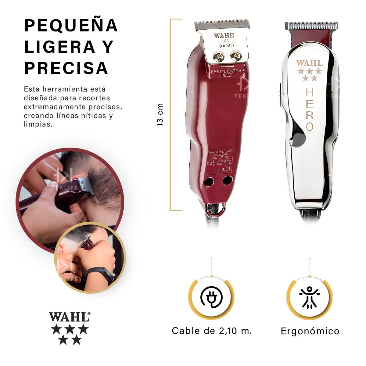 Clipper Maquina Corta Pelo Cabello Wahl Hero 5 Estrellas