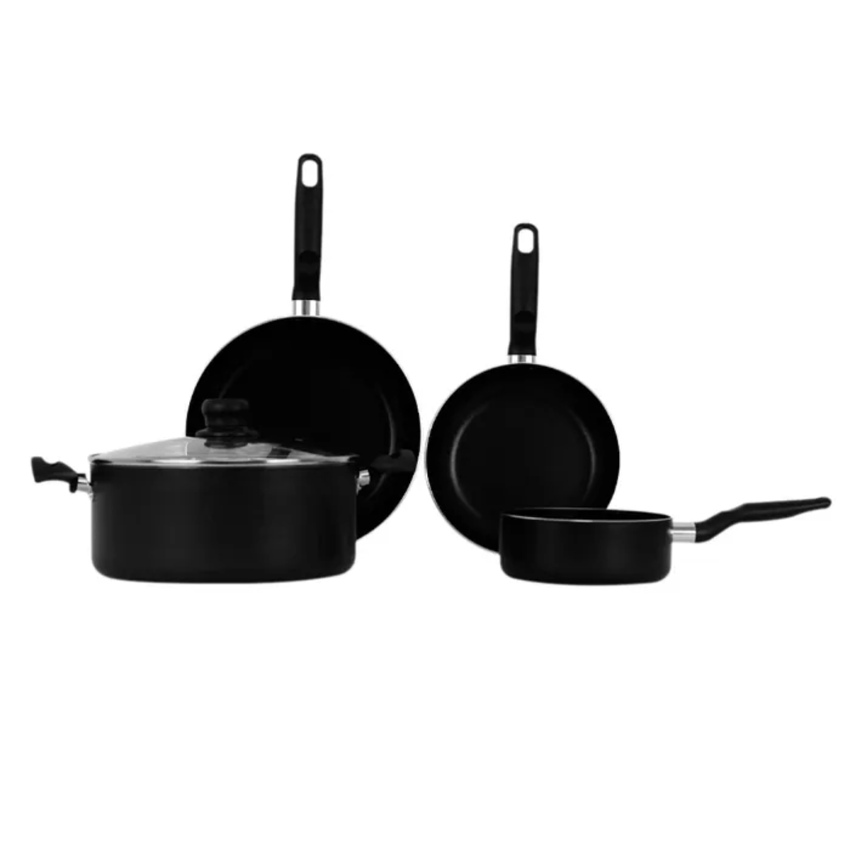 Batería de Cocina T-Fal Inicia 5 Piezas Aluminio Antiadherente - Negro