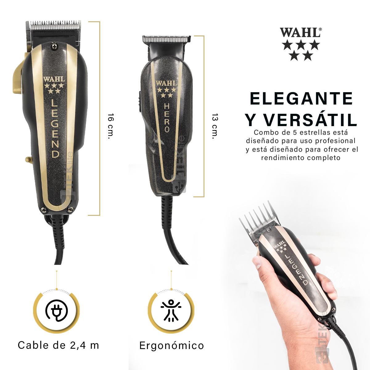 Cortadora y terminadora cabello Barber Combo Wahl 