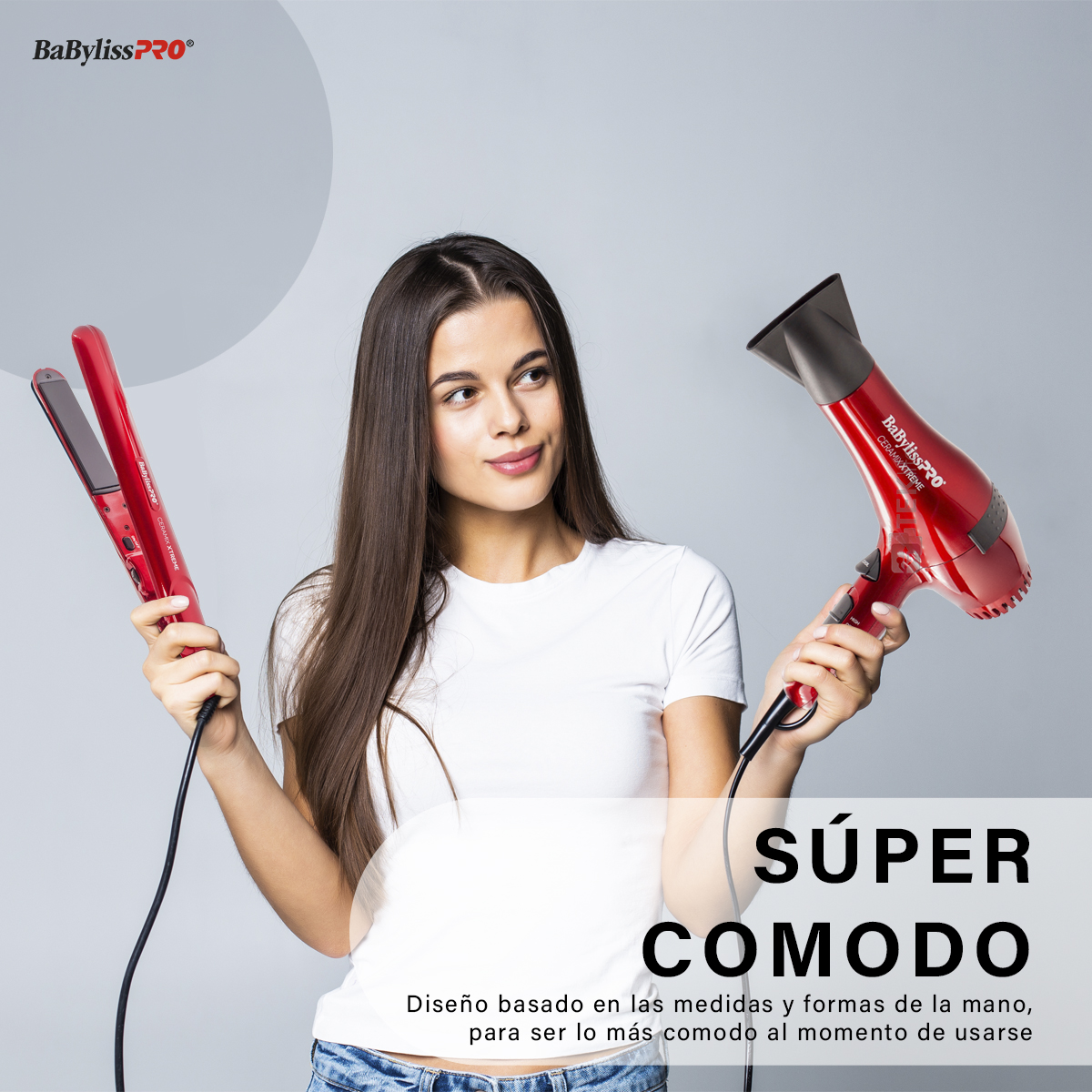 Combo Secadora 2000w Plancha Cerámica Babyliss Ceramix Xtr