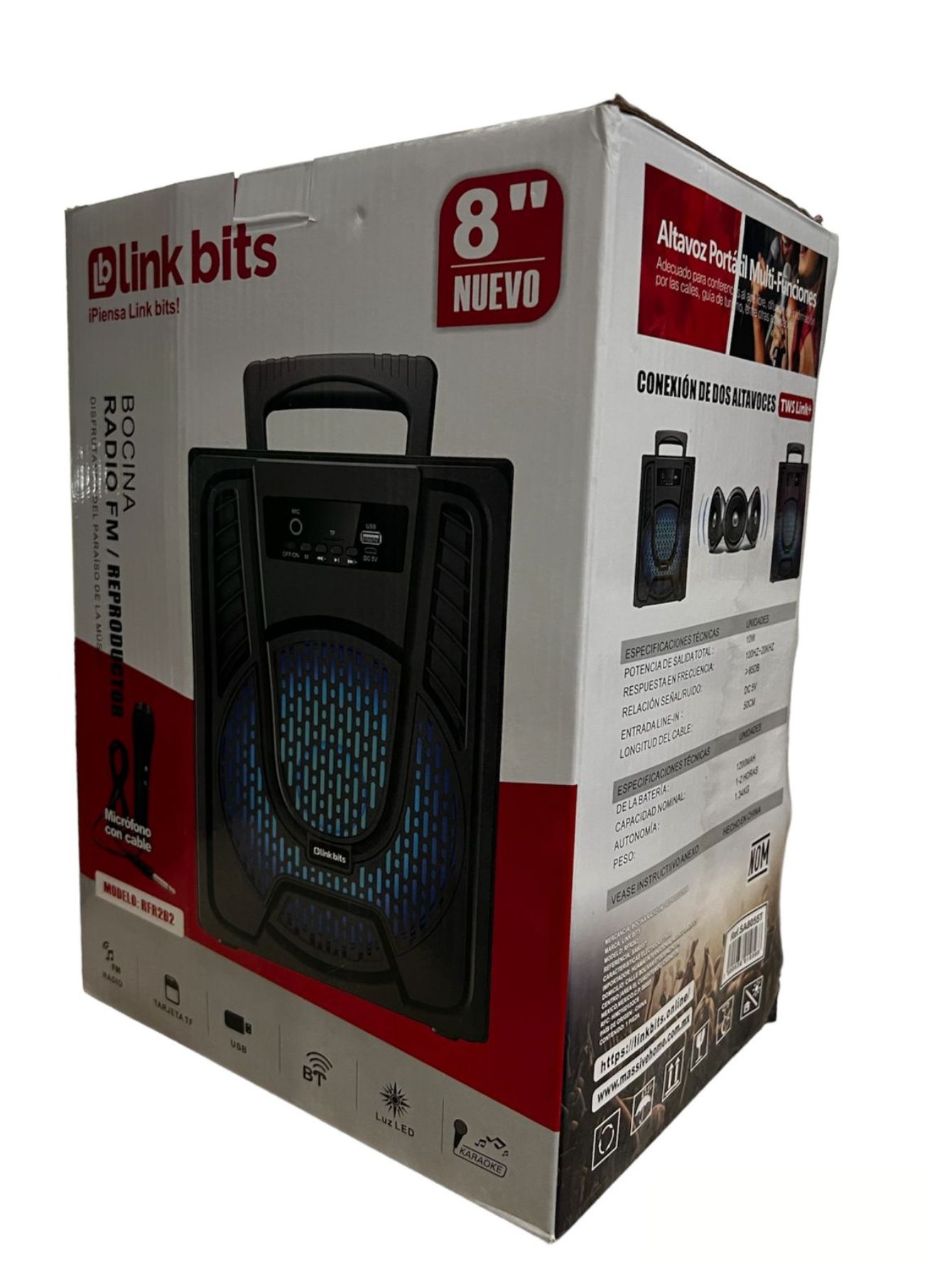 Baffle Linkbits Bocina de 8 pulgadas 