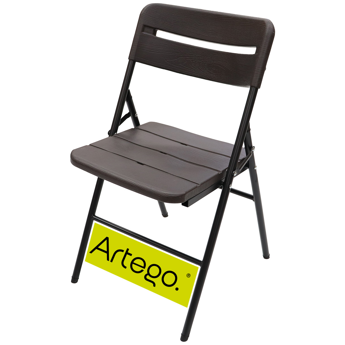 Silla plegable acabado tipo madera plástico HDPE ligera Folding chair compacta para terraza jardín eventos paquete de 2 sillas.