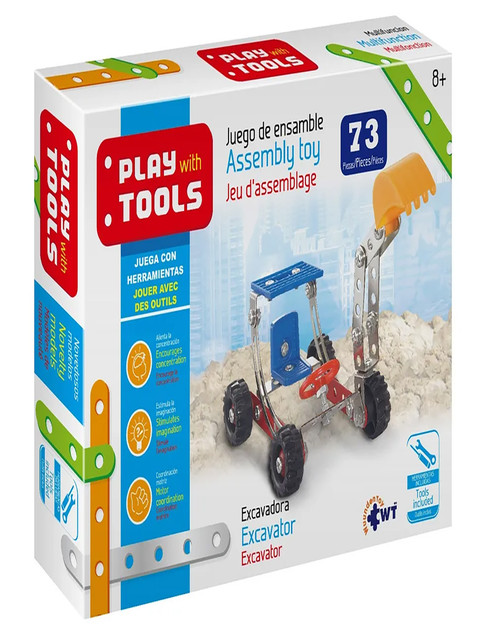 Excavadora Chica, juego de ensamble, Play With Tools WUUNDENTOY. Juega con herramientas armando esta increible excavadora