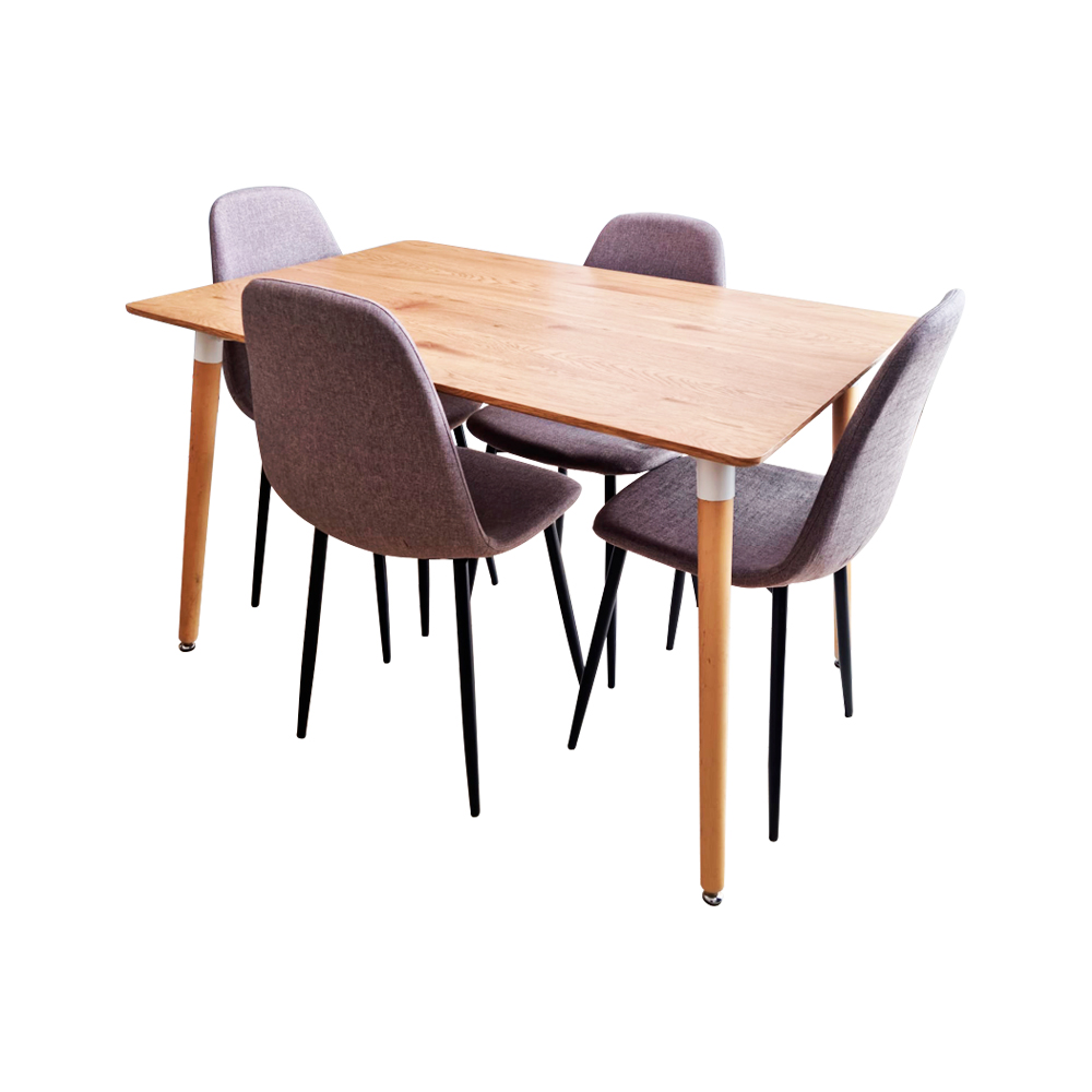 Juego de Mesa Comedor con 4 Sillas Oslo Ilios Innova