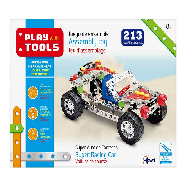 Super auto de carreras Grande, juego de ensamble, Play With Tools WUUNDENTOY. ¡Diviértete armando!