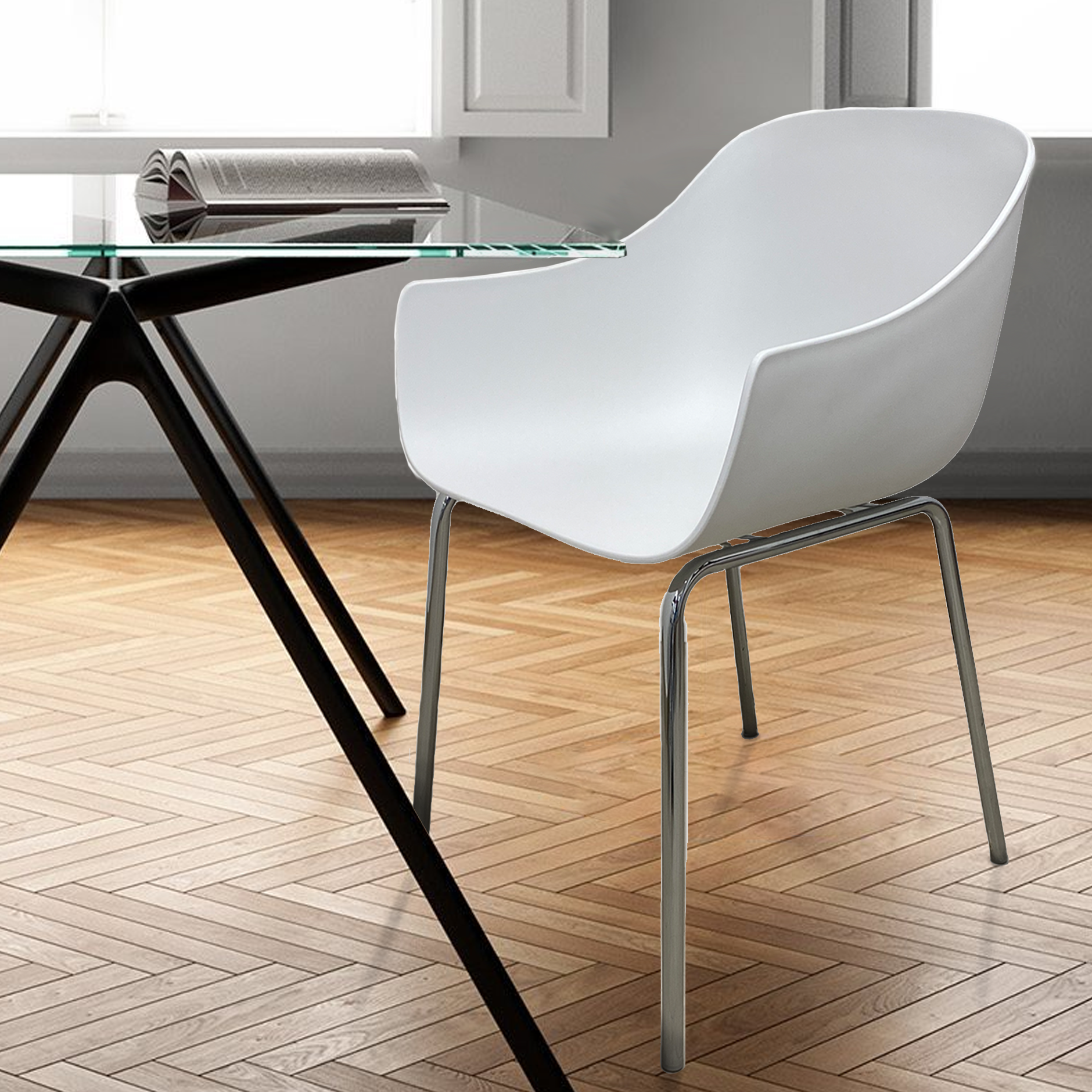 Sillas Para Comedor Modernas Modelo Sibl791ker 4 Piezas