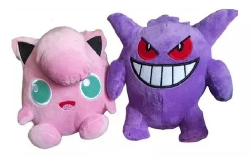 Kit 2 Peluches Personajes De Anime Gengar Y Jigglypuff Pokem.