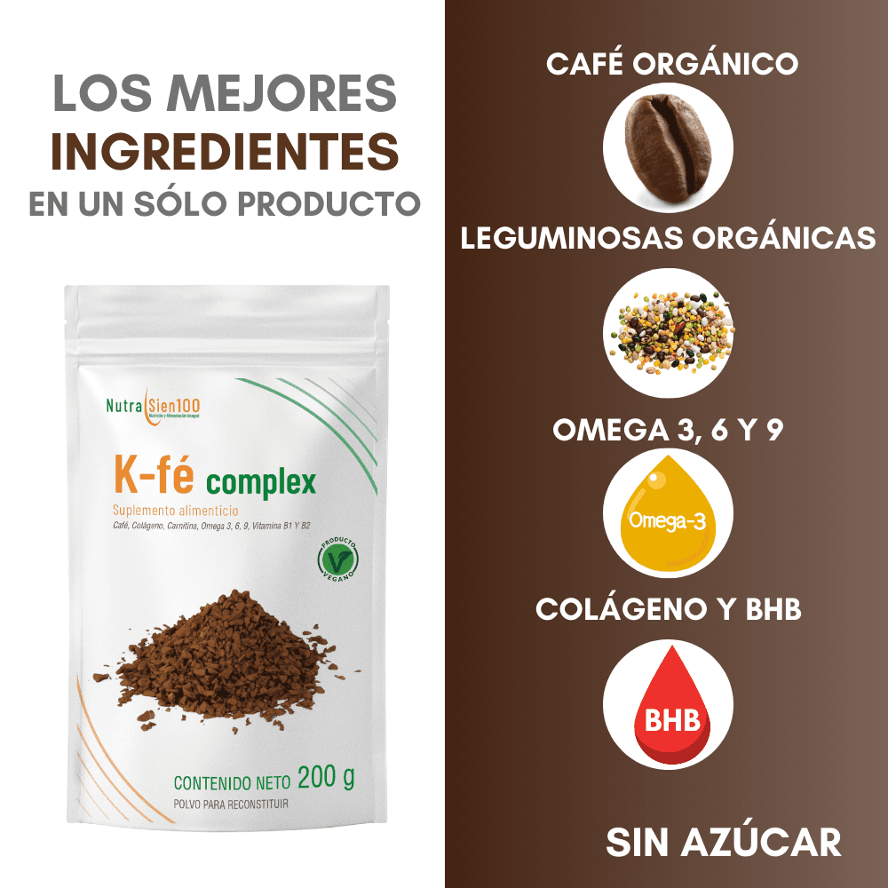 Nutrasien100 Café Keto Coffee Termogénico Sin Azúcar L-carnitina 20 Porciones