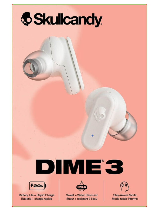 AUDIFONOS SKULLCANDY DIME 3 BONE ORANGE TRUE WIRELESS