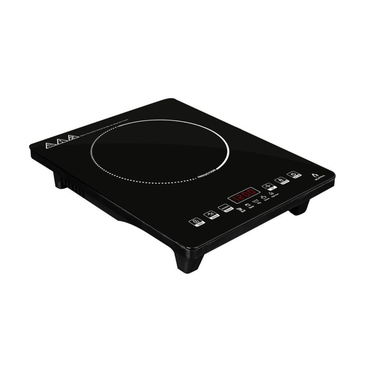 Parrilla de inducción magnética de sobreponer de 1 quemador 110v marca supra.