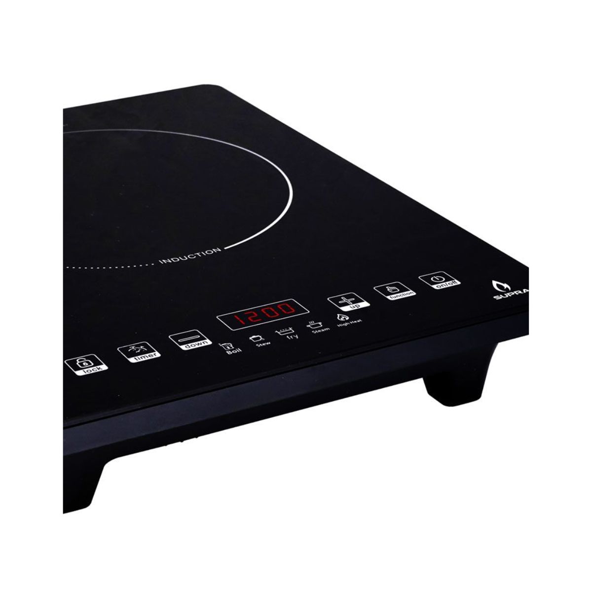 Parrilla de inducción magnética de sobreponer de 1 quemador 110v marca supra.