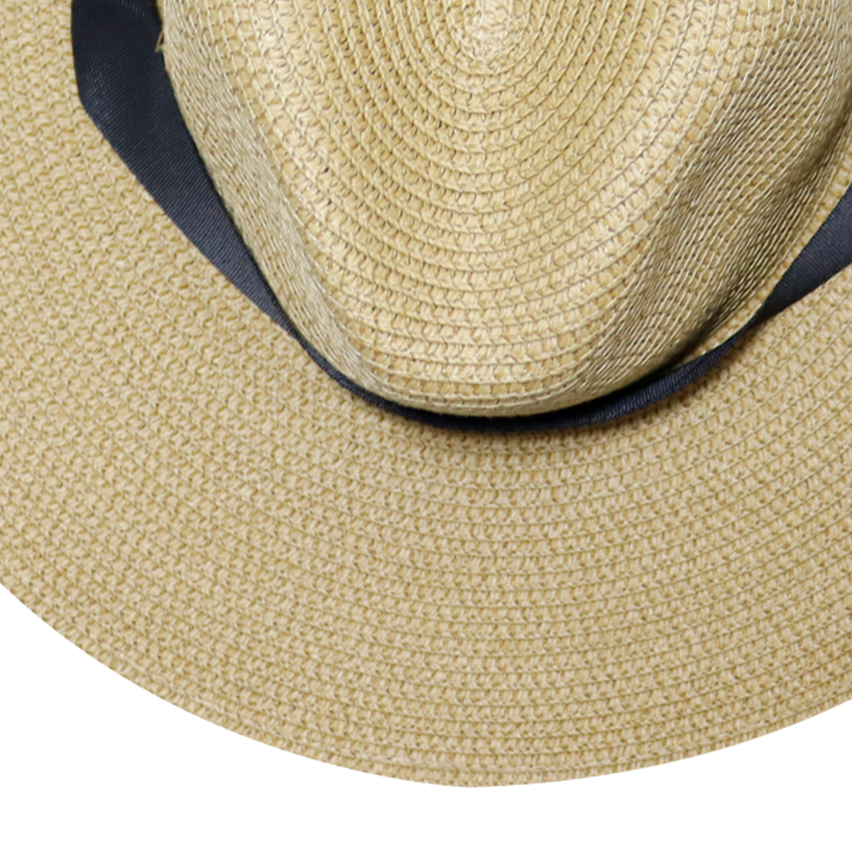 Sombrero de Playa de 20 cm con orificios y listón color Cafe Claro LoQuiero